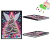 (US Local)50-Page A5 Christmas Tree Diamond Painting Notebook for Adult Holiday Gift