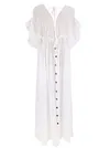 Short Sleeveless V-Back Drawstring Cover-Up Swimwear