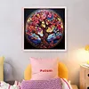 (Stamped/Counted) Glass Painting-Tree Of Life-18CT Cross Stitch 30*30cm/11.81*11.81in