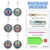 6Pcs Diamond Art Keyring Set Double Sided Cartoon Special Shaped (Butterfly)