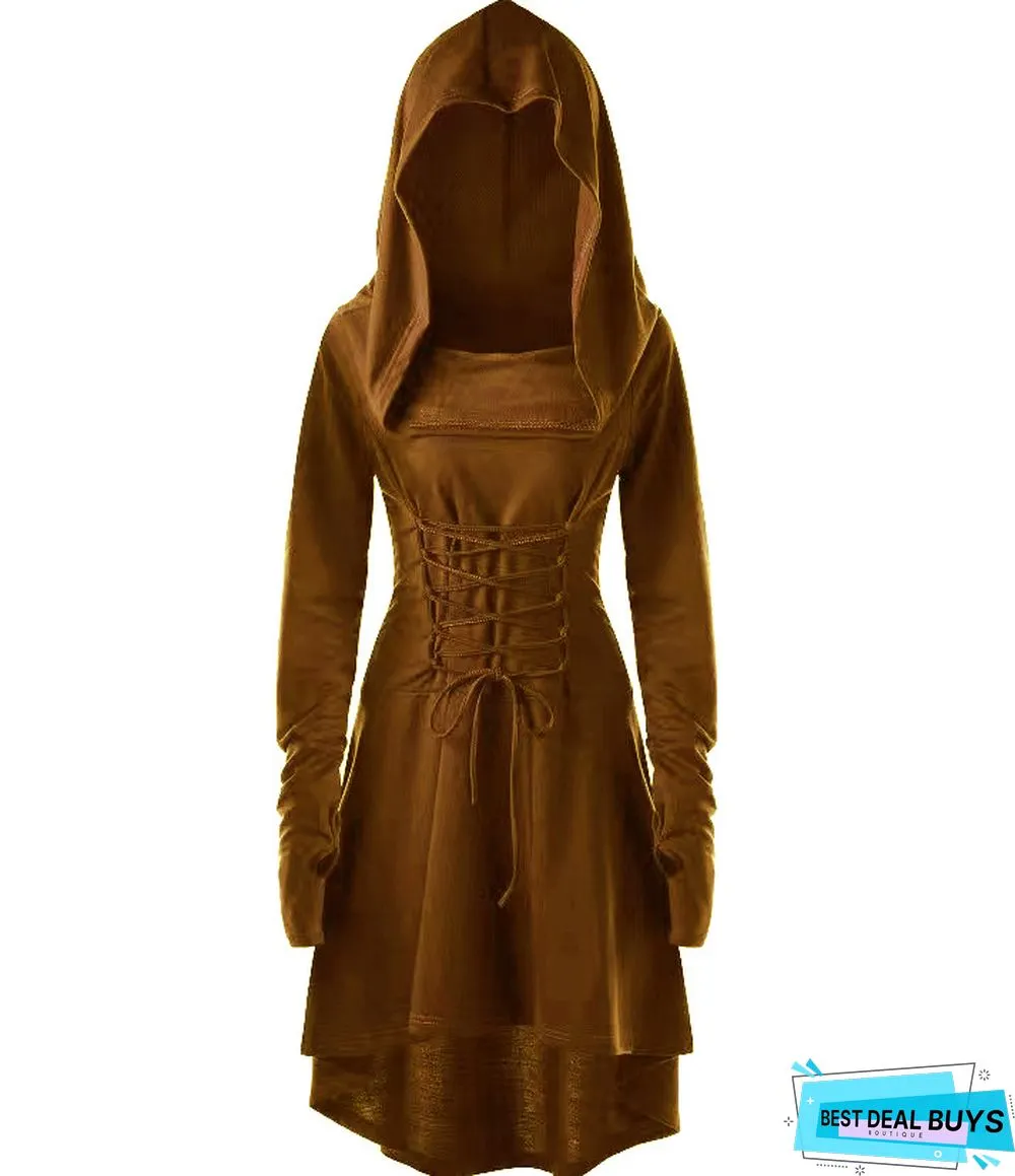 Black Hoodie Plain Casual Knitting Dress