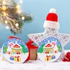 DIY Double Sided Special Shape Diamond Painting Compact Mirror Kit(Snow Room)