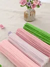 400 Pcs Pipe Cleaners Craft Kit with Floral Wires Tape Stamen and Ribbon Chenille Stems Flowers Craft Kit Suitable for Home Decor Handmade Gifts