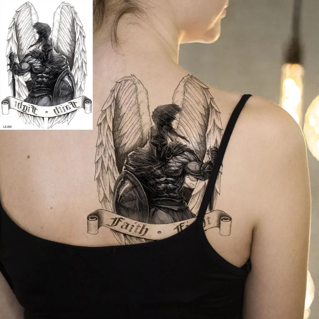 Sdrawing Halloween Skeleton Skull Vampire Temporary Tattoos For Women Adult Rose Flower Fake Tattoo Body Art Leg Arm Tatoo