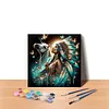 (US Local)Paint By Numbers Kit On Canvas DIY Oil Art Girl Picture Home Wall Decor40x40cm