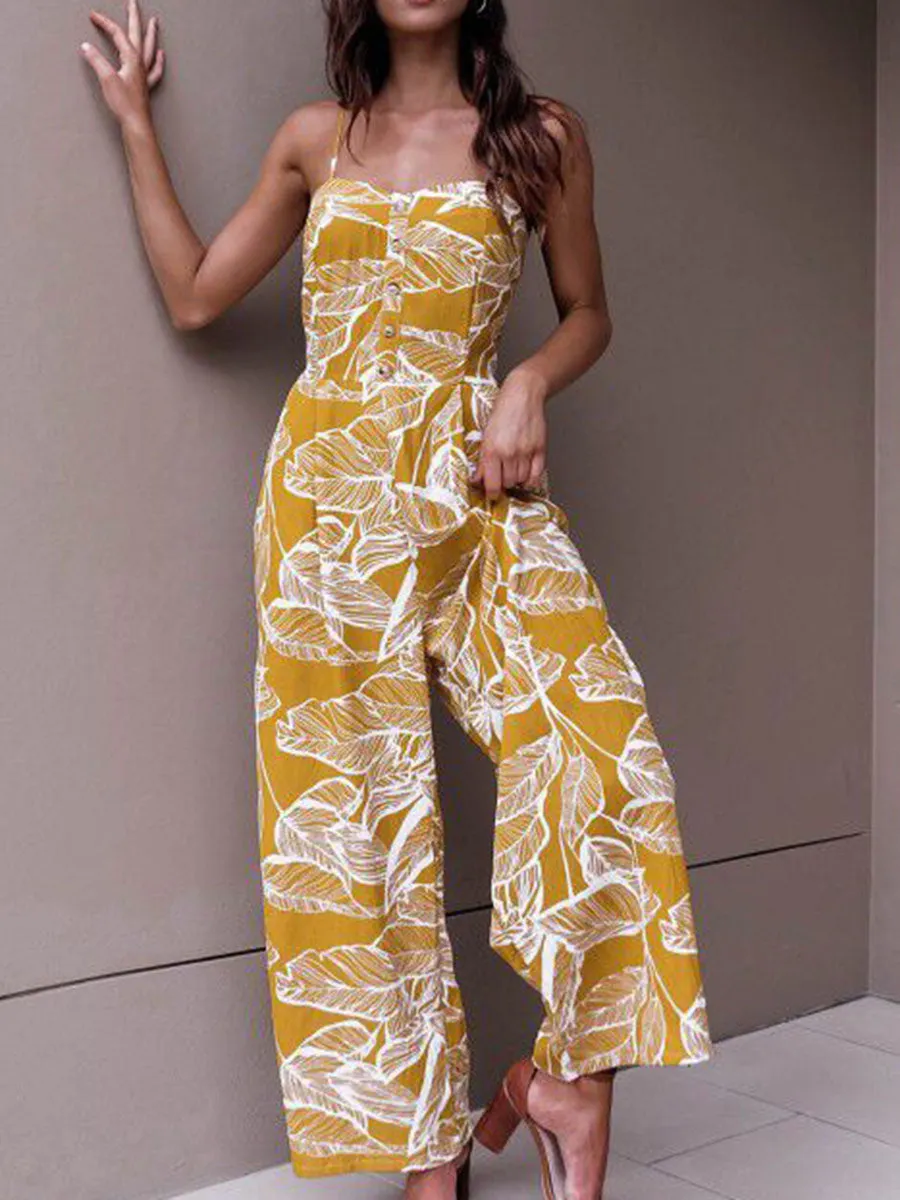 Casual Floral Jumpsuit