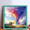 Rainbow Tornado - 11CT Stamped Cross Stitch - 40*40cm - Natural