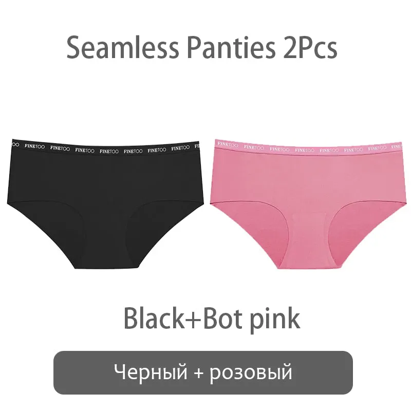 FINETOO Seamless Panties Women Rose Printing Underwear Fashion Letter Panty Ladies Briefs Underpants S-XL Female Briefs Lingerie