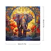 Elephant Glass Painting-Paint by Numbers Acrylic Painting 40*40CM