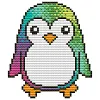 Penguin-14CT Stamped Cross Stitch Kit(14*15cm)