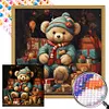 Xmas Gift Bear - Round AB Drills Diamond Painting(45x45cm)
