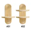 1/2Pcs Boho Shelves Wall Decor Mid Century Modern Decorative Floating Shelves 11.81 Inch with Ledge for Home Living Room