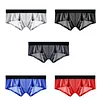 Men's Low Rise Ice Silk Breathable Satin Boxer Briefs