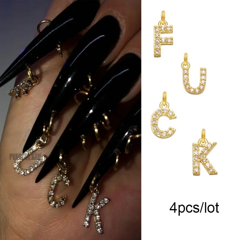 Nail Piercing Dangle Nails Rings Hoop Mix Metal Alloy Loops Drill Hole 3D Jewelry Kit Circles Acrylic Tips Aluminum Jump Ring-Nail Inspo
