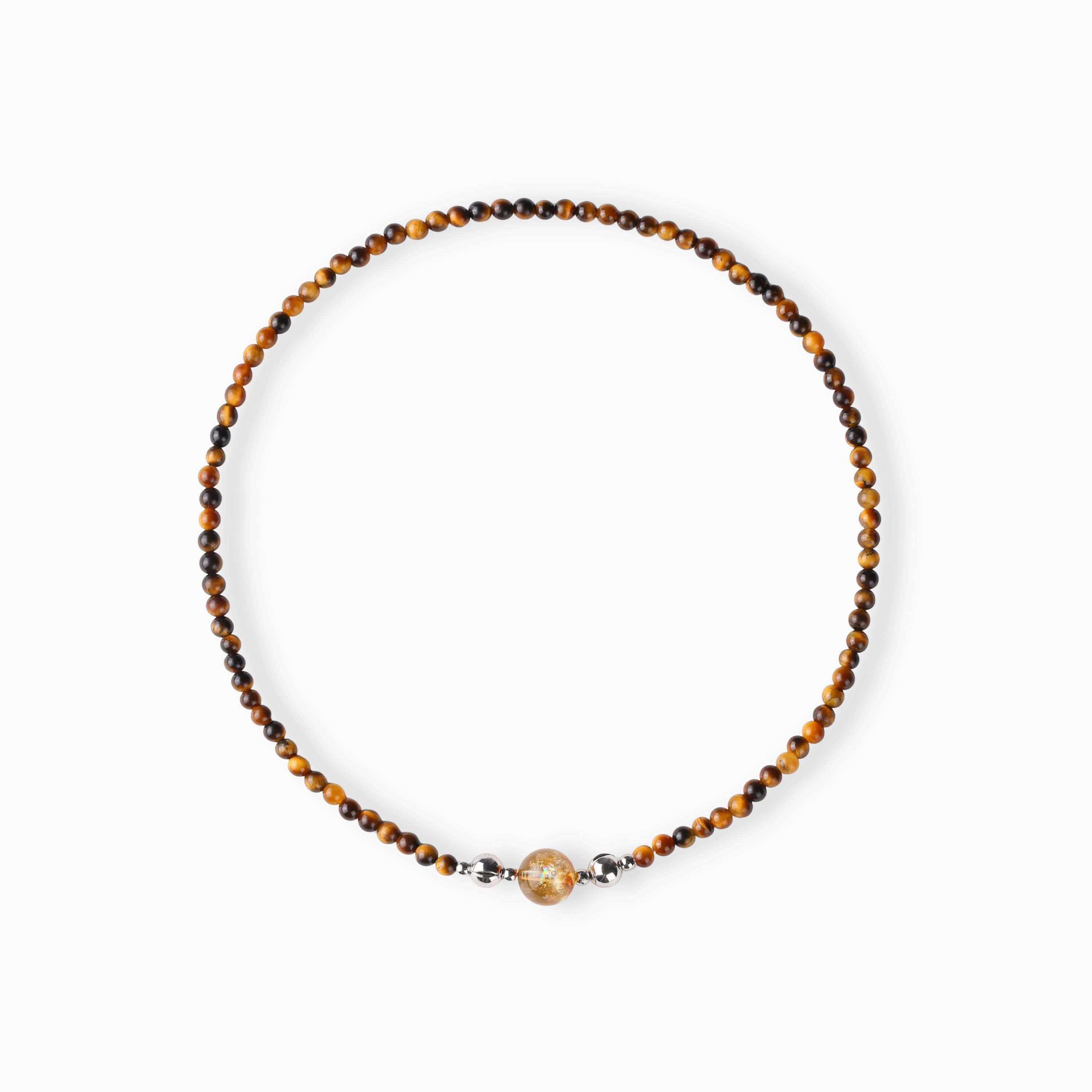 Tiger's Eye Yellow Topaz Magnetic Necklace Set with modular magnetic styling, product view