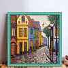 Colored Houses-14CT Stamped Cross Stitch 40*40cm/15.75*15.75in