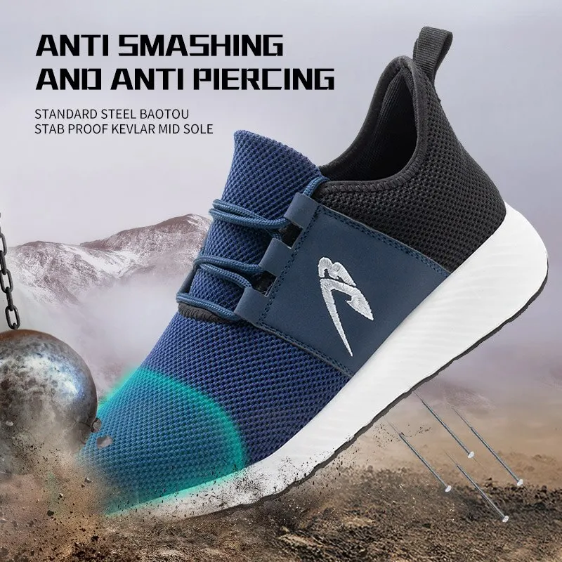 Work Safety Men Shoes Anti-Smashing Working Male Sneakers Indestructible Men's Casual Shoes Lightweight Safety Ankle Boots 2021