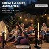 [US Local Warehouse] 50.79in Pellet Stove with Glass Tube Pellet Patio Heater with Table Wood Burning Stove Smokeless Firepit for Camping Beach Garden Balcony