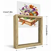 Diamond Painting Wooden Double-Sided Flowers Book Ornaments Kit with Photo Frame Desktop