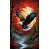 (Big Size)Eagle - 11CT Stamped Cross Stitch - 40*65cm - Animal
