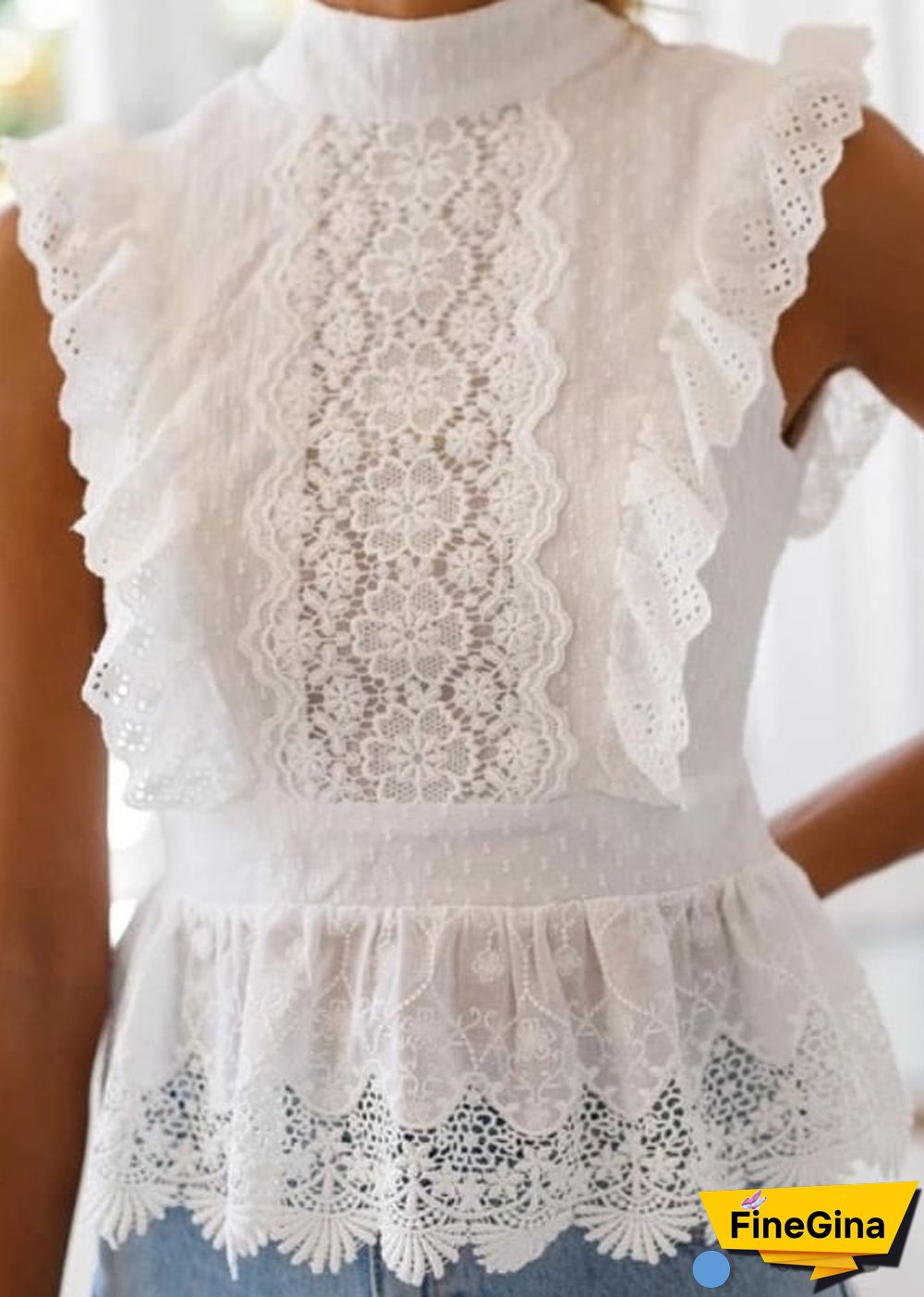 White Lace Bohomian Tunic Luna