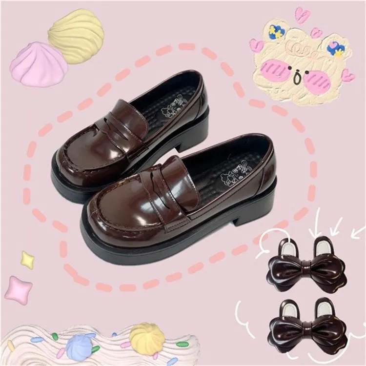 Brownm Brownm Temperament With Skirt Versatile Bow Knot Single Shoes Female 2024 Net Red New Korean Elegant Fairy Wind Mary Jane Shoes