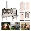 Mini Tent Stove with Chimney Stainless Steel Aroma Diffuser for Outdoor Camping