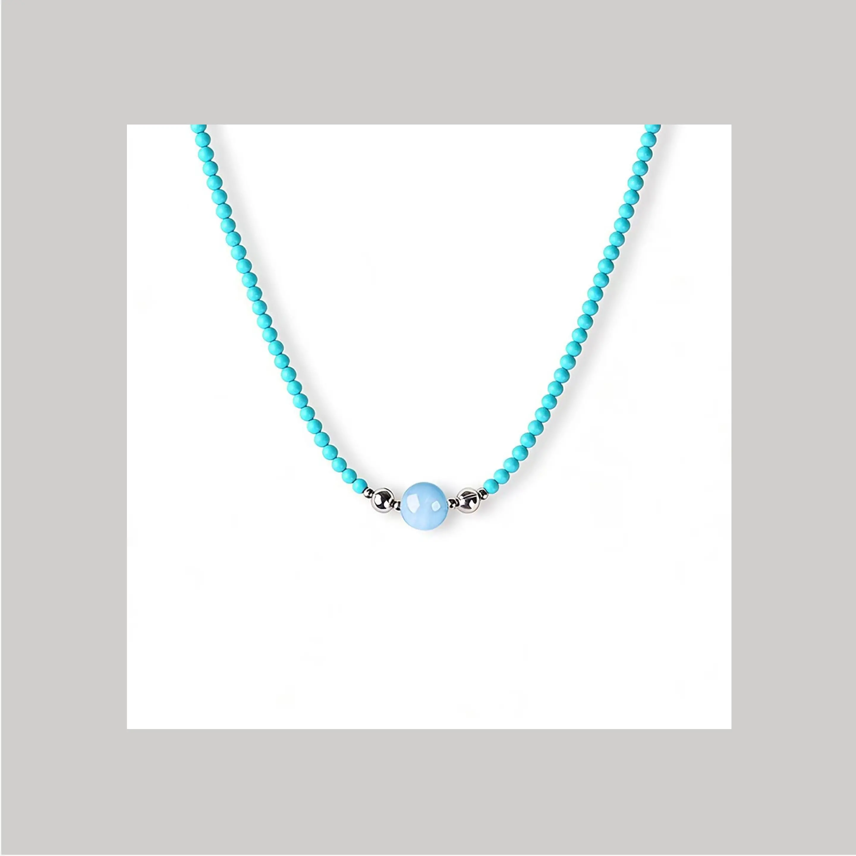 Azure Horizon Magnetic Crystal Necklace from AwakenDust, product view