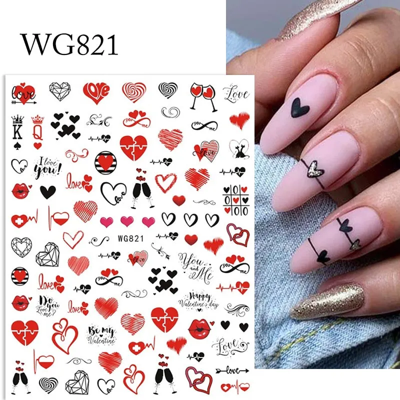 1 Sheet Russian Series Letter 3D Nail Sticker Flower Leaves Nail Transfer Beautiful Decals Slider Nail Art DIY Decoration