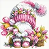 (US Local)Gnome - 9CT Partial Beaded Cross Stitch Kit(39x39cm)