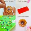 3 Pairs Double Sided Sunflower Butterfly Diamond Painting DIY Earring Making Kit