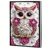 (US Local)50-Page A5 Owl Diamond Painting Notebook for Adult Holiday Birthday Gift