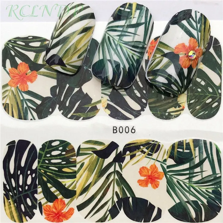 Nail sticker art decoration slider skull head Water Transfer decals manicure lacquer Accessories polish foil