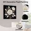 (25x25cm)DIY Pearl Painting Flower Framed Handmade Pearl Material Art Kit Living Room Decor