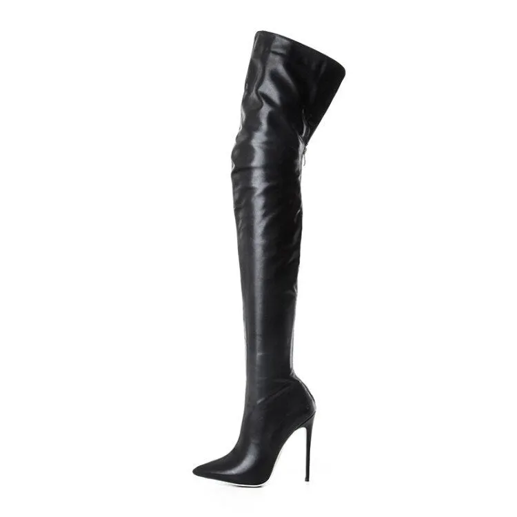Sexy High Heels Over The Knee Boots Women 2021 Black Thigh High Boots Ladies Autumn Winter Shoes Women's Long Boot Plus Size 43