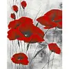 11CT Counted/Stamped Red Poppy-Cross Stitch-40*50cm