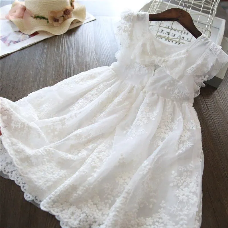 Floral Girls Clothing Children Baby Dresses for Girl Wedding Party Dress Princess Ceremony Prom Communion Gown Vestido Infantil