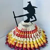 Porte-serviettes/serviettes de sorci&egrave;re d'Halloween