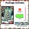 (US Local)Christmas Tree A5 Size Diamond Painting Notebook Set with 4Pcs Bookmark Gift