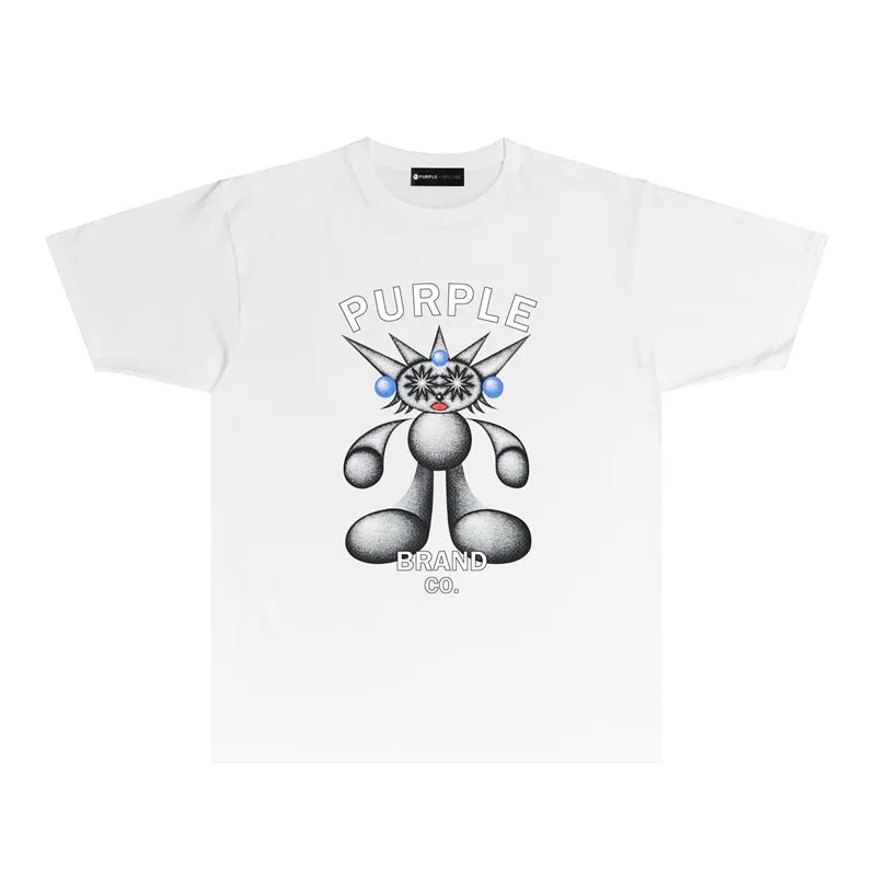 Purple 2023 new fashion T-shirt short sleeves