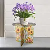 (US Local)Acrylic Sunflower Diamond Painting Plant Stand Potted Plant Holder Rack Kit