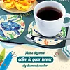8Pcs Diamond Painting Wooden Marine Life Coaster Diamond Art Kit w/ Holder No-Slip Decor