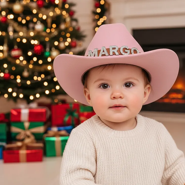 Toddler Cowgirl Hat Custom Toddler Cowboy Hat For Kids  Personalized Rhinestone Cowgirl Hat For Girls Boys  Sparkly Cowboy Hat For Women Men Birthday Party
