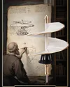 Industrial City Da Vinci Helicopter Building Blocks Assembled Boys and Girls Toys Handmade Desktop Ornaments Model