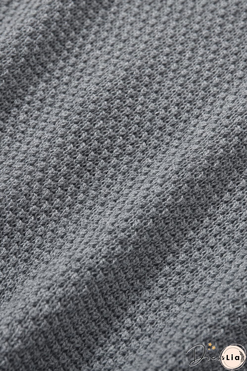 Casual Waffle Knit Henley Shirt