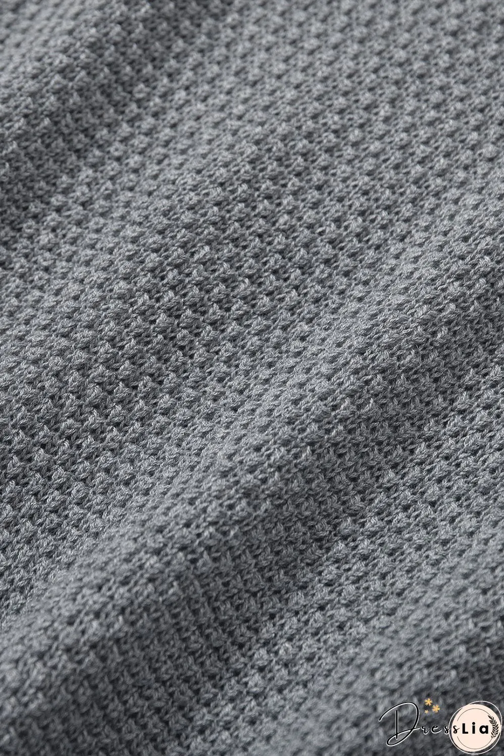 Casual Waffle Knit Henley Shirt