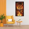(Counted/Stamped)(Big Size) 11CT Flame Tiger-Cross Stitch 40*75cm/15.75*29.53in