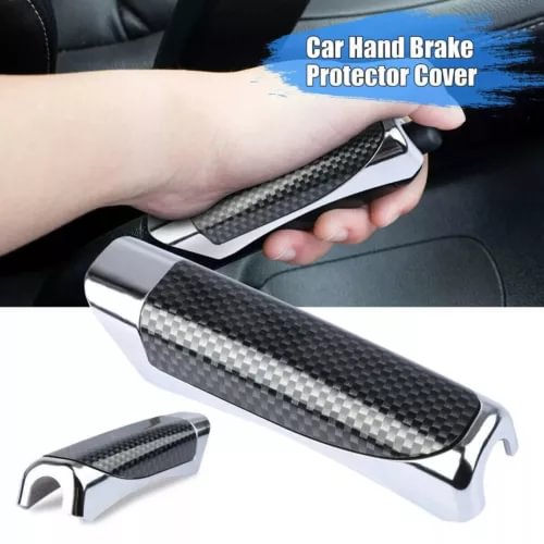 Dronehint Car Interior Parts Carbon Fiber Black Hand Brake Handle Hand Break Protect Cover (For: Acura) Parts