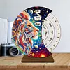 Diamond Painting Wooden Lion Moon Perpetual Calendar