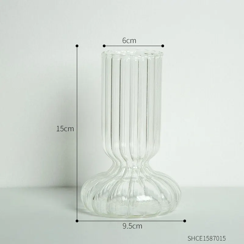 INS Creative Colorful Special-shaped Glass Vases for Decoration Table Decoration Living Room Nordic Home Decoration Flower Vases